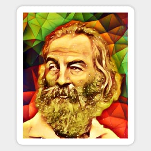 Walt Whitman Snow Portrait | Walt Whitman Artwork 10 Magnet